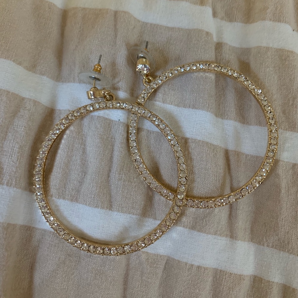 FASHION NOVA DIAMOND HOOPS
